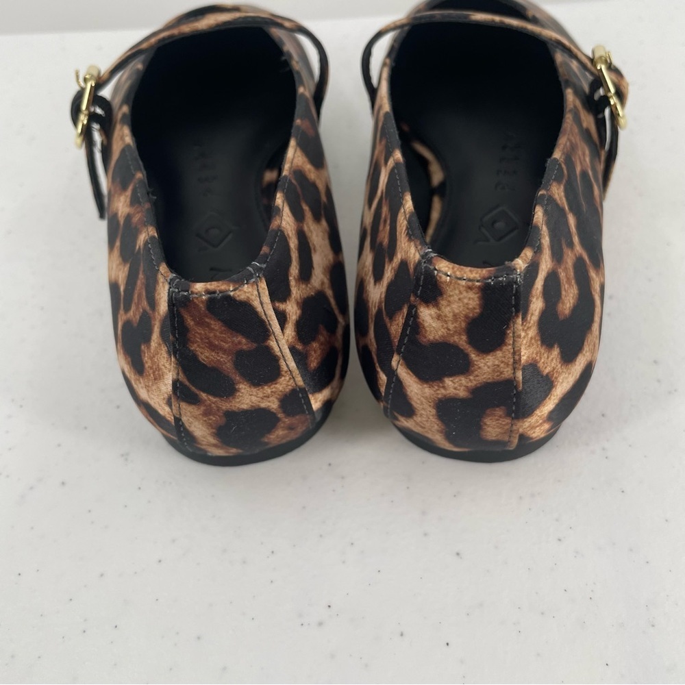 NIB Katy Perry Leopard Print Evie Mary Jane Gold Hardware Flats Size 5.5M Casual - Picture 5 of 9